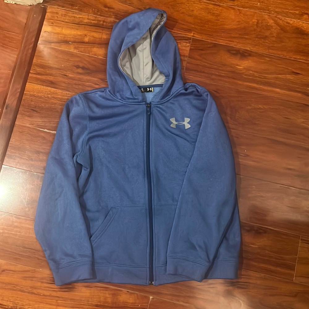 Under Armour blue hoodie, youth large
